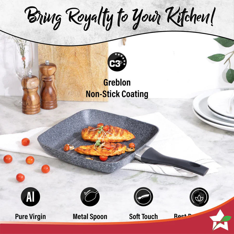 Wonderchef Graphite Grill Pan 24 cm
