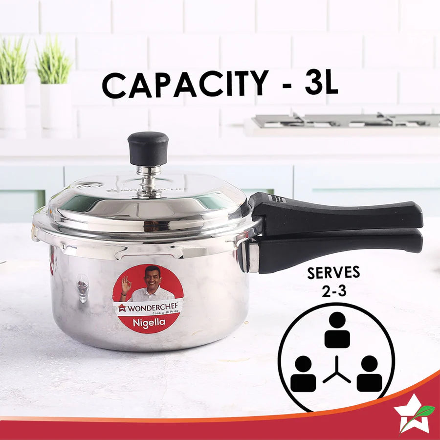 Wonderchef Nigella Tri-Ply Outer Lid Pressure Cooker