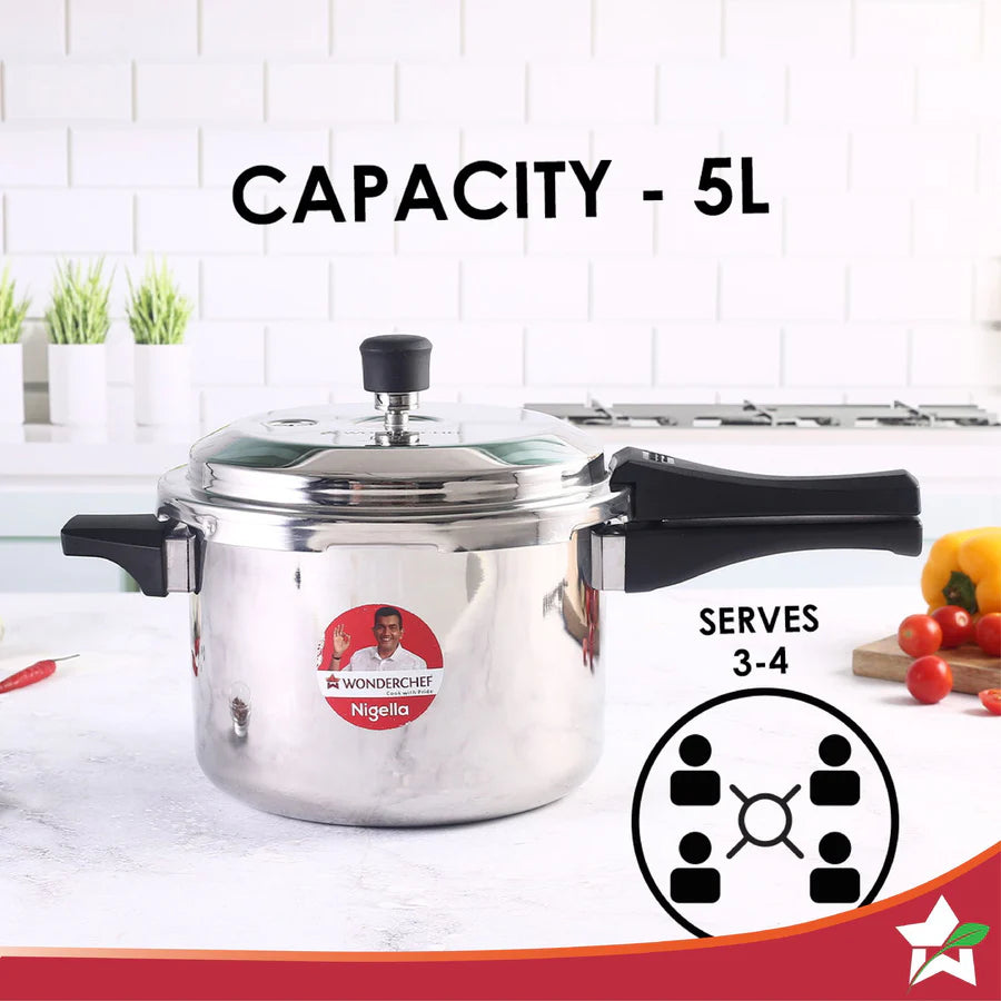 Wonderchef Nigella Tri-Ply Outer Lid Pressure Cooker