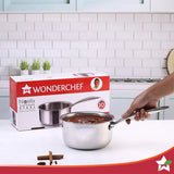 Wonderchef Nigella Tri-ply Stainless Steel Sauce Pan Silver 16 cm , 1.5L