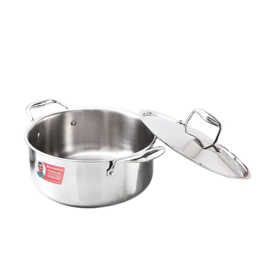 Wonderchef Nigella Tri-ply Stainless Steel Casserole
