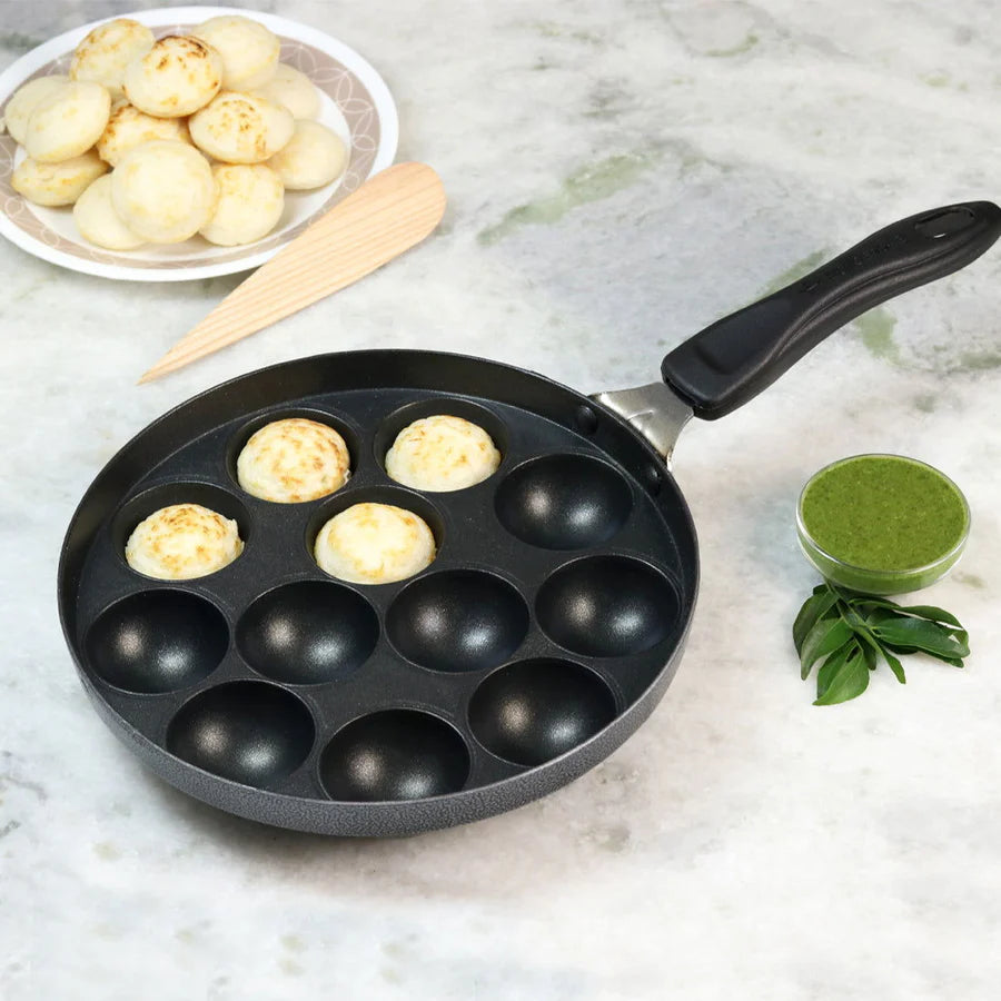Wonderchef Non-Stick Appa Kara Cookware with 12 cavities