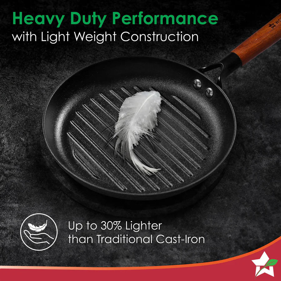 Wonderchef Pre-Seasoned Ferro Light Grill Pan 24cm