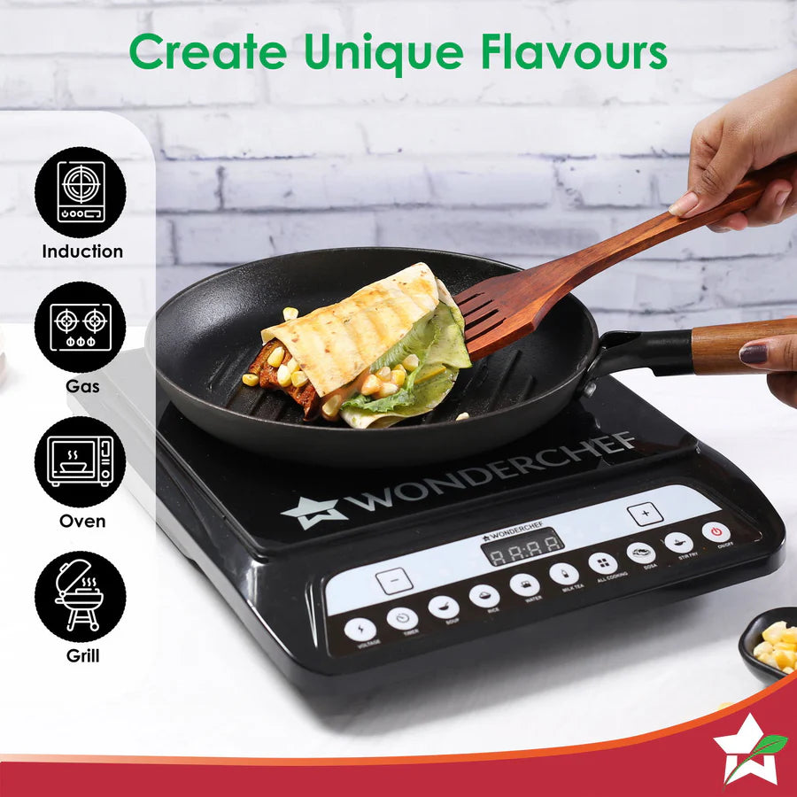 Wonderchef Pre-Seasoned Ferro Light Grill Pan 24cm