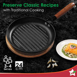 Wonderchef Pre-Seasoned Ferro Light Grill Pan 24cm