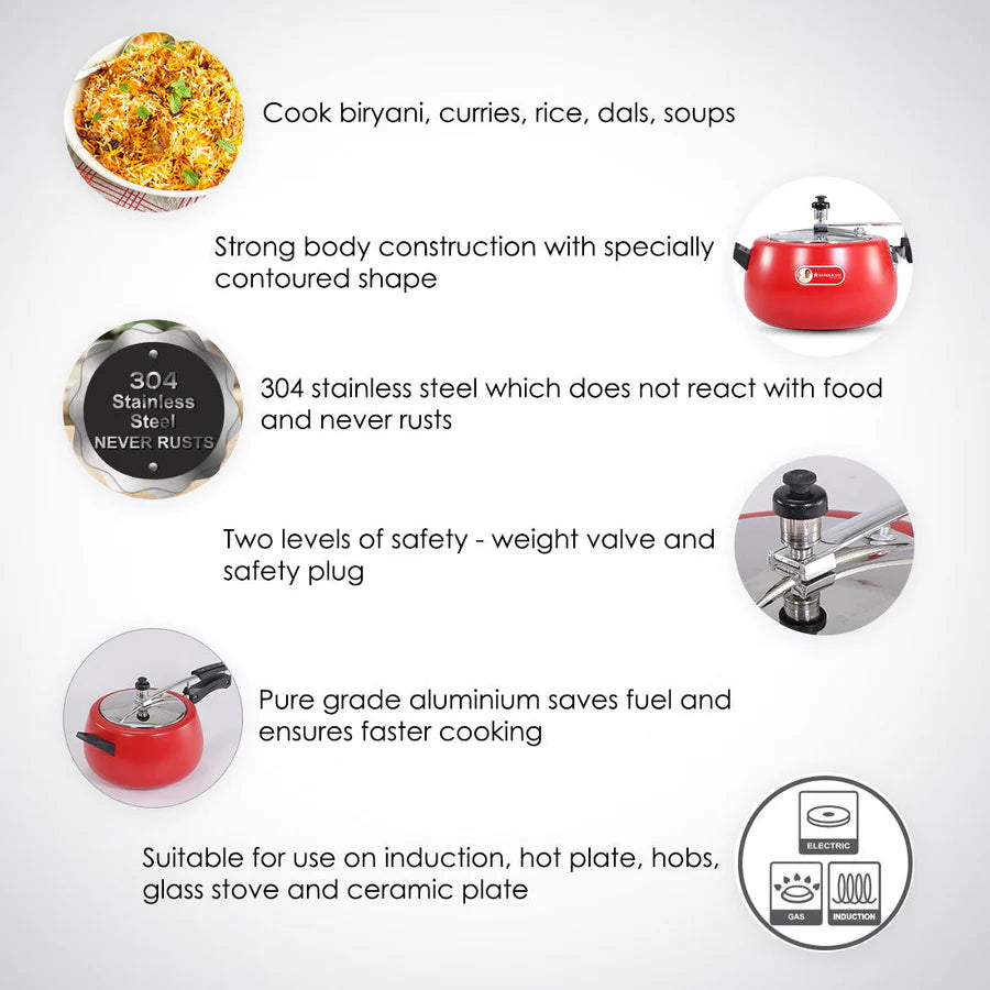 Wonderchef Regalia Induction Base 5L Pressure Cooker