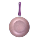Wonderchef Royal Velvet 24 cm Aluminium Non-stick Wok With Lid, Purple , 2.7 L