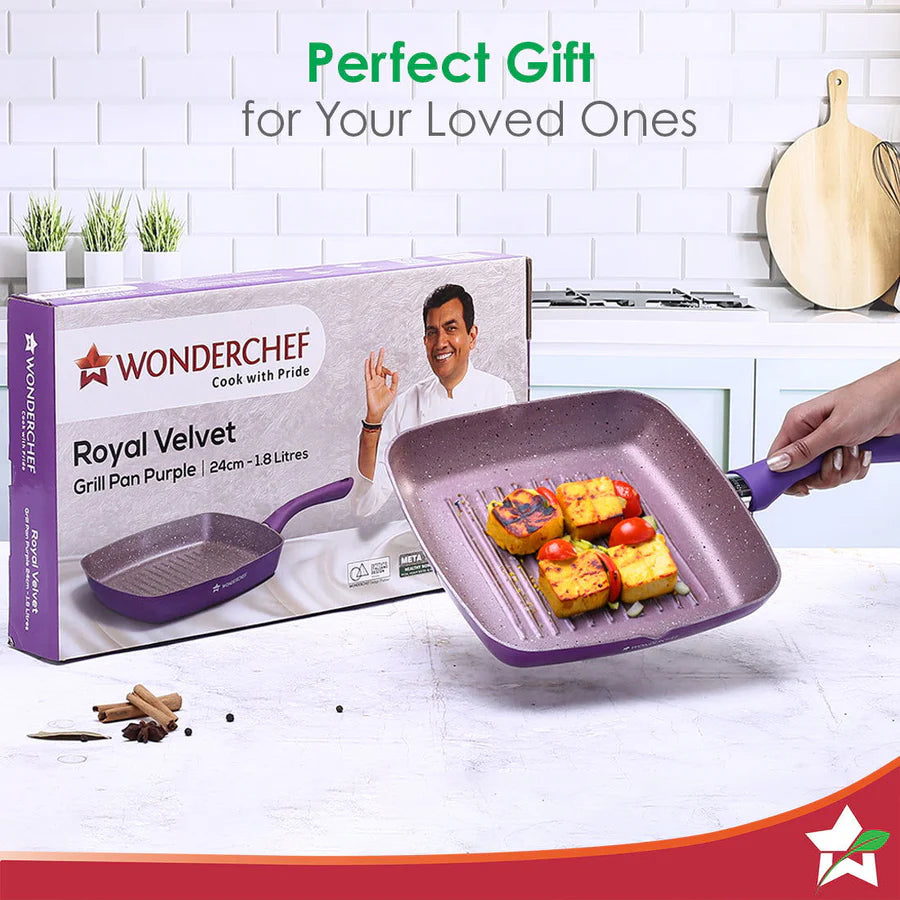 Wonderchef Royal Velvet  Grill Pan 3mm, 24cm