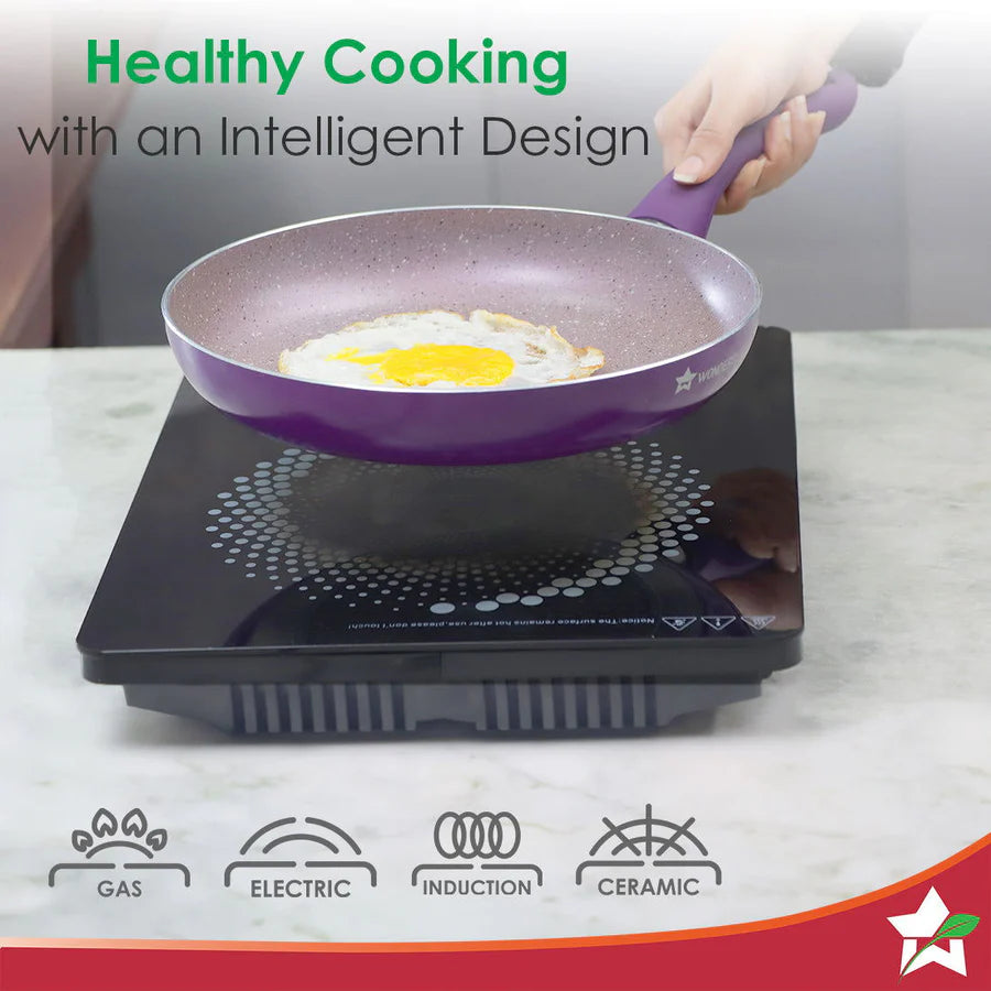 Wonderchef  Royal Velvet Non-stick  Fry pan Induction Ready Purple 1.8L,24cm