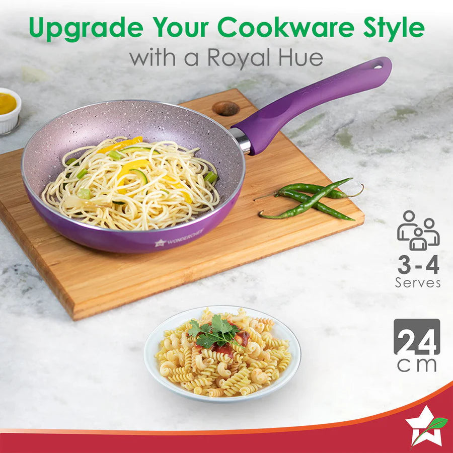 Wonderchef  Royal Velvet Non-stick  Fry pan Induction Ready Purple 1.8L,24cm