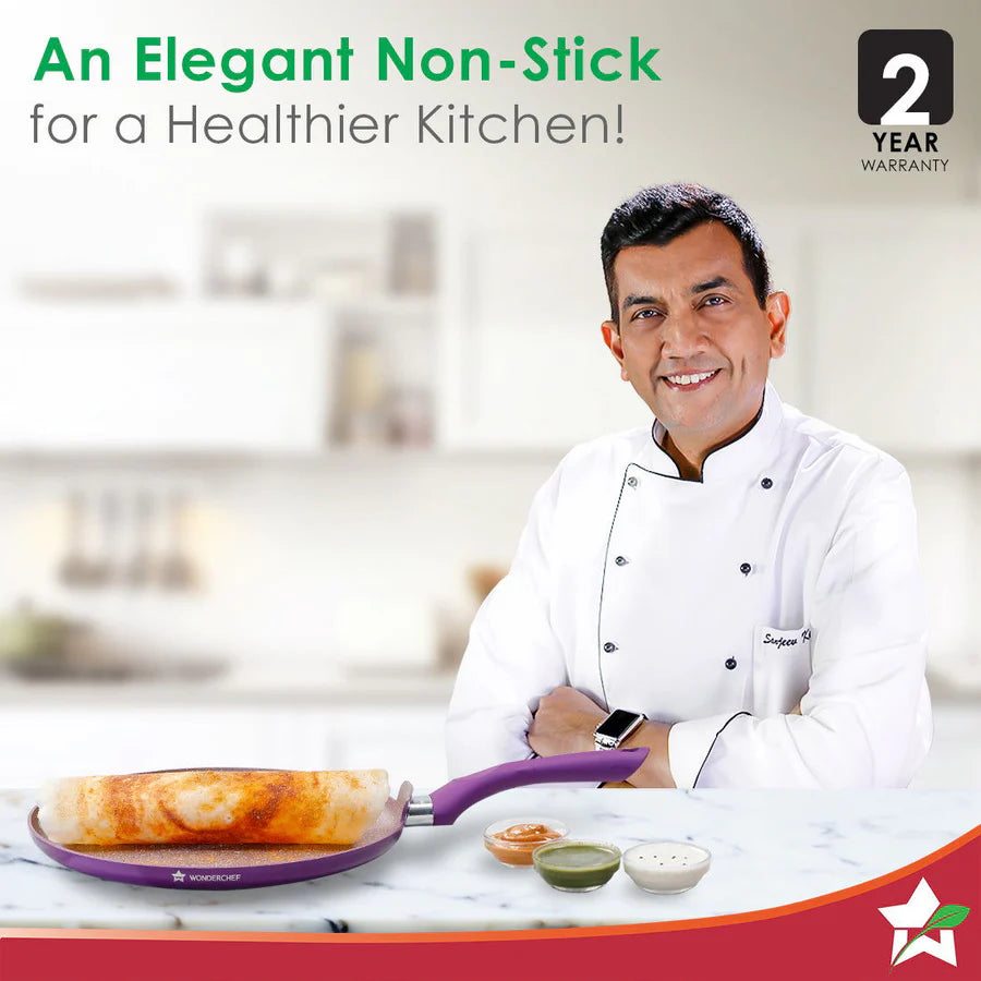 Wonderchef Royal Velvet Non-stick  Dosa Tawa 28cm