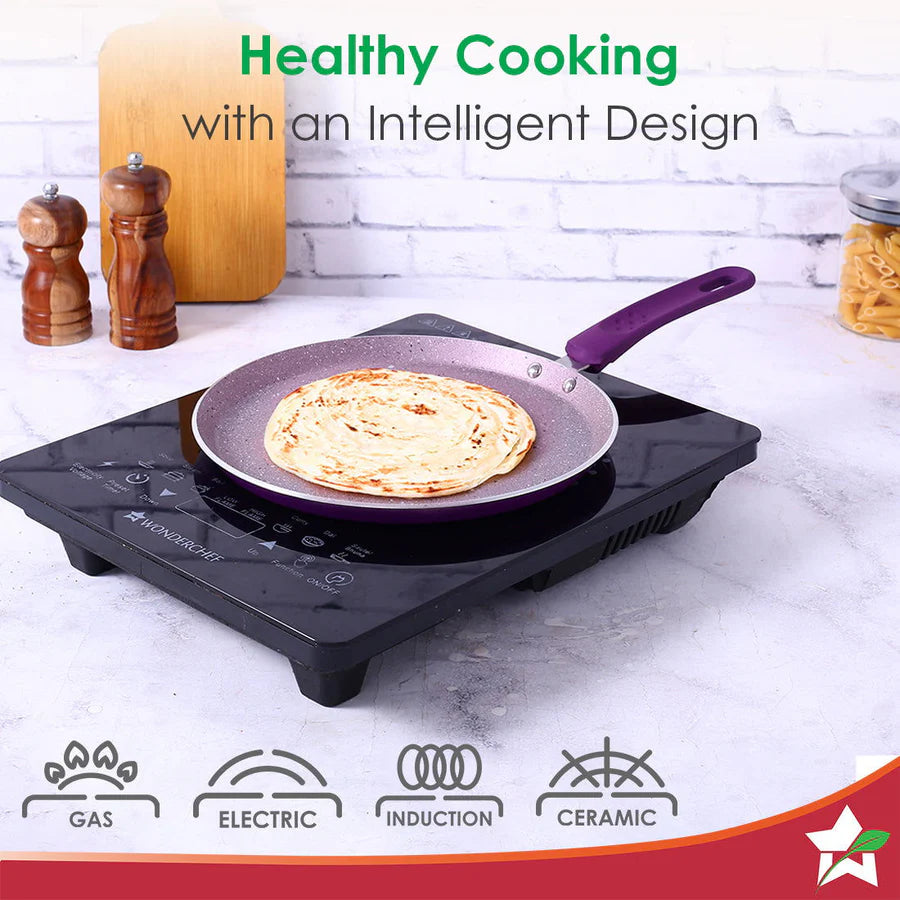 Wonderchef Royal Velvet Non-stick Cookware Set of 5pc,Purple 3mm
