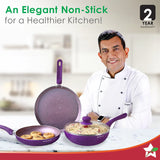 Wonderchef Royal Velvet Non-stick Cookware Set, Purple 4Pc