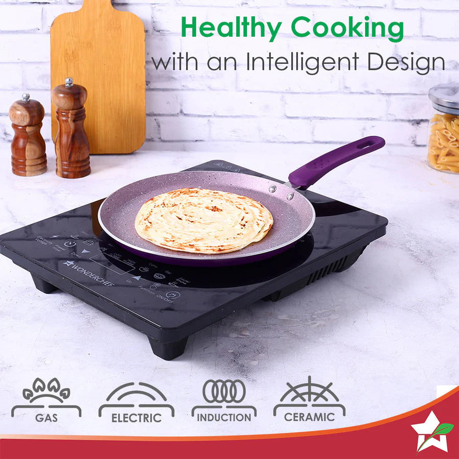 Wonderchef Royal Velvet Non-stick Cookware Set, Purple 4Pc