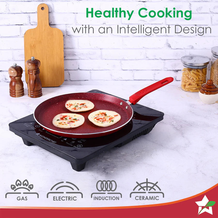 Wonderchef  Royal Velvet Non-stick Cookware Red 3mm, Set of 4 Red