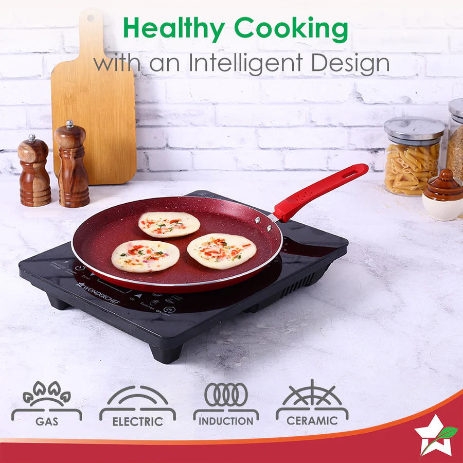Wonderchef Royal Velvet Non-stick Cookware Set, Red 5Pc
