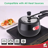 Wonderchef Taurus Hard Anodized  Inner Lid Pressure Cooker | Soft Touch Handles for Durability Induction Friendly