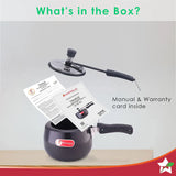Wonderchef Taurus Hard Anodized  Inner Lid Pressure Cooker | Soft Touch Handles for Durability Induction Friendly
