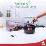 Wonderchef Taurus Hard Anodized  Inner Lid Pressure Cooker | Soft Touch Handles for Durability Induction Friendly
