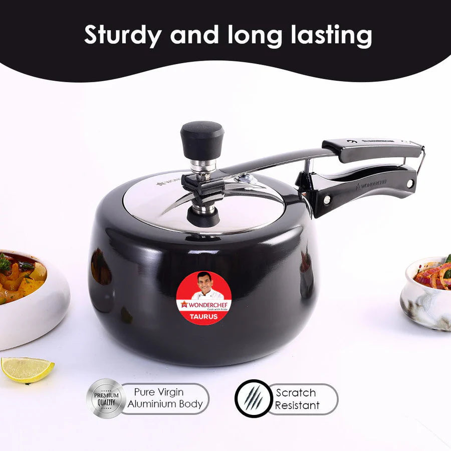Wonderchef Taurus Hard Anodized Inner Lid Pressure cooker