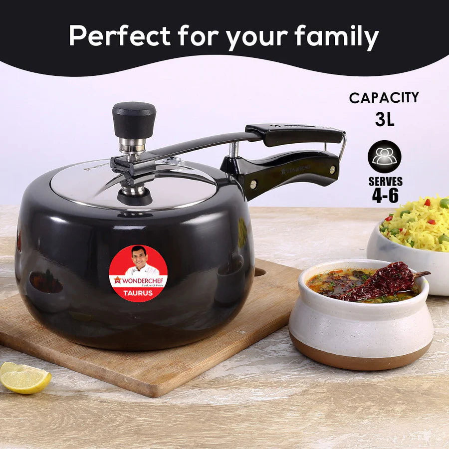 Wonderchef Taurus Hard Anodized Inner Lid Pressure cooker