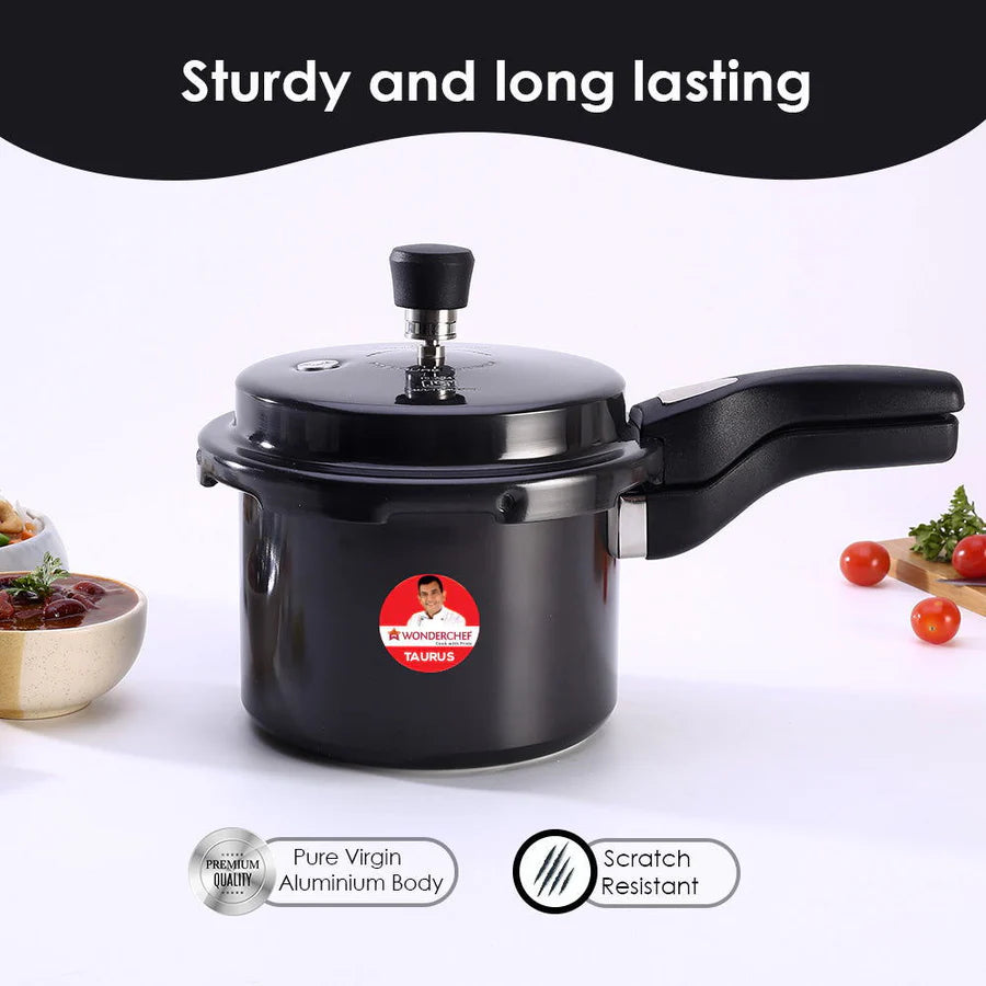 Wonderchef Taurus Hard Anodized Outer Lid Pressure Cooker