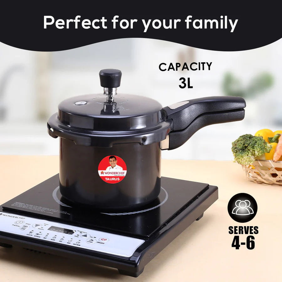 Wonderchef Taurus Hard Anodized Outer Lid Pressure Cooker