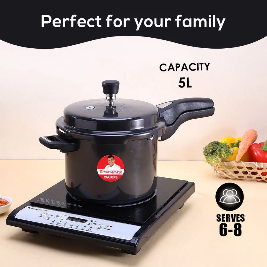 Wonderchef Taurus Hard Anodized Outer Lid Pressure Cooker