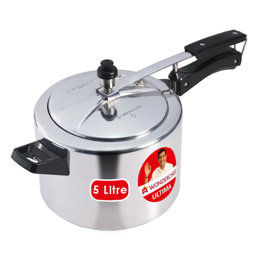 Wonderchef Ultima Induction Base Aluminium Pressure Cooker With inner Lid 5L