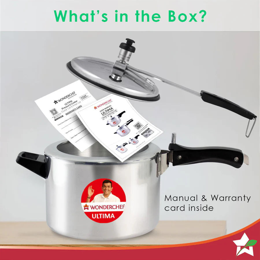Wonderchef Ultima Induction Base Aluminium Pressure Cooker With inner Lid 5L