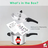Wonderchef Ultima Induction Base Aluminium Pressure Cooker With Outer Lid 5L