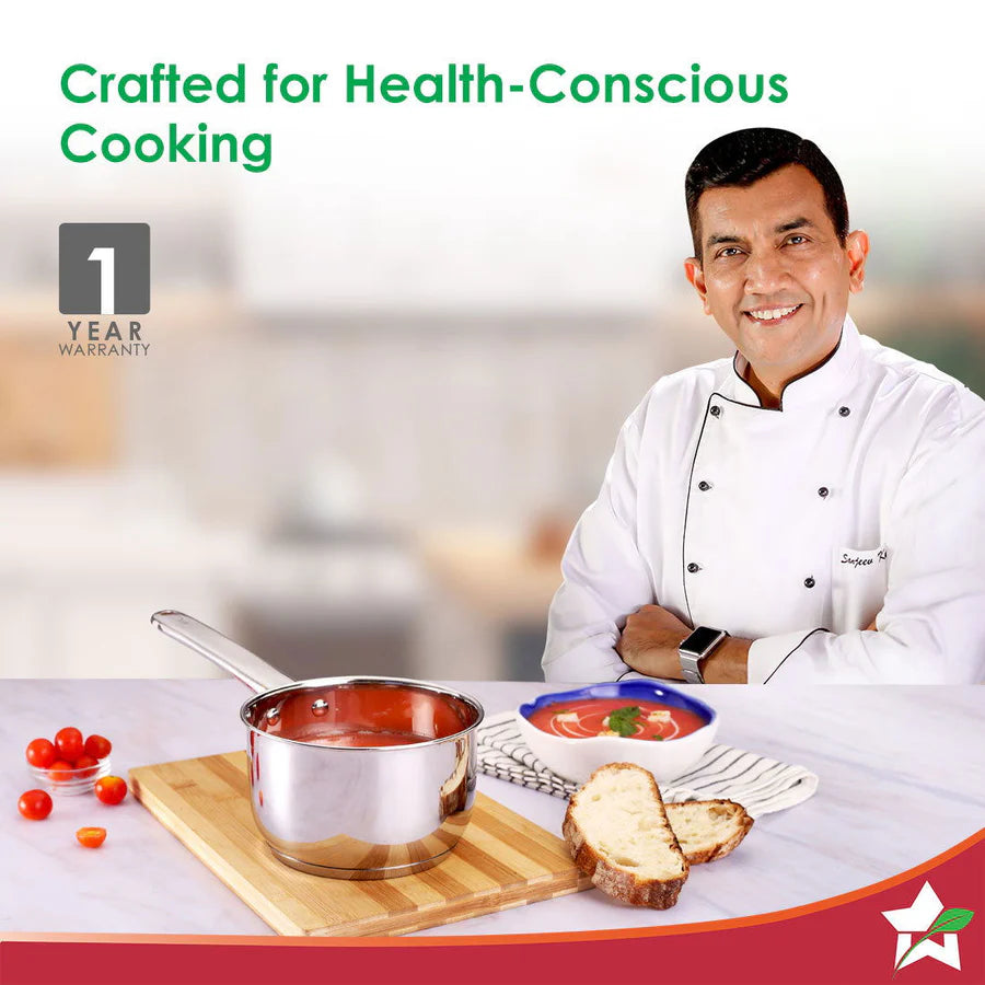 Wonderchef Venice Stainless Steel Saucepan 1.2L