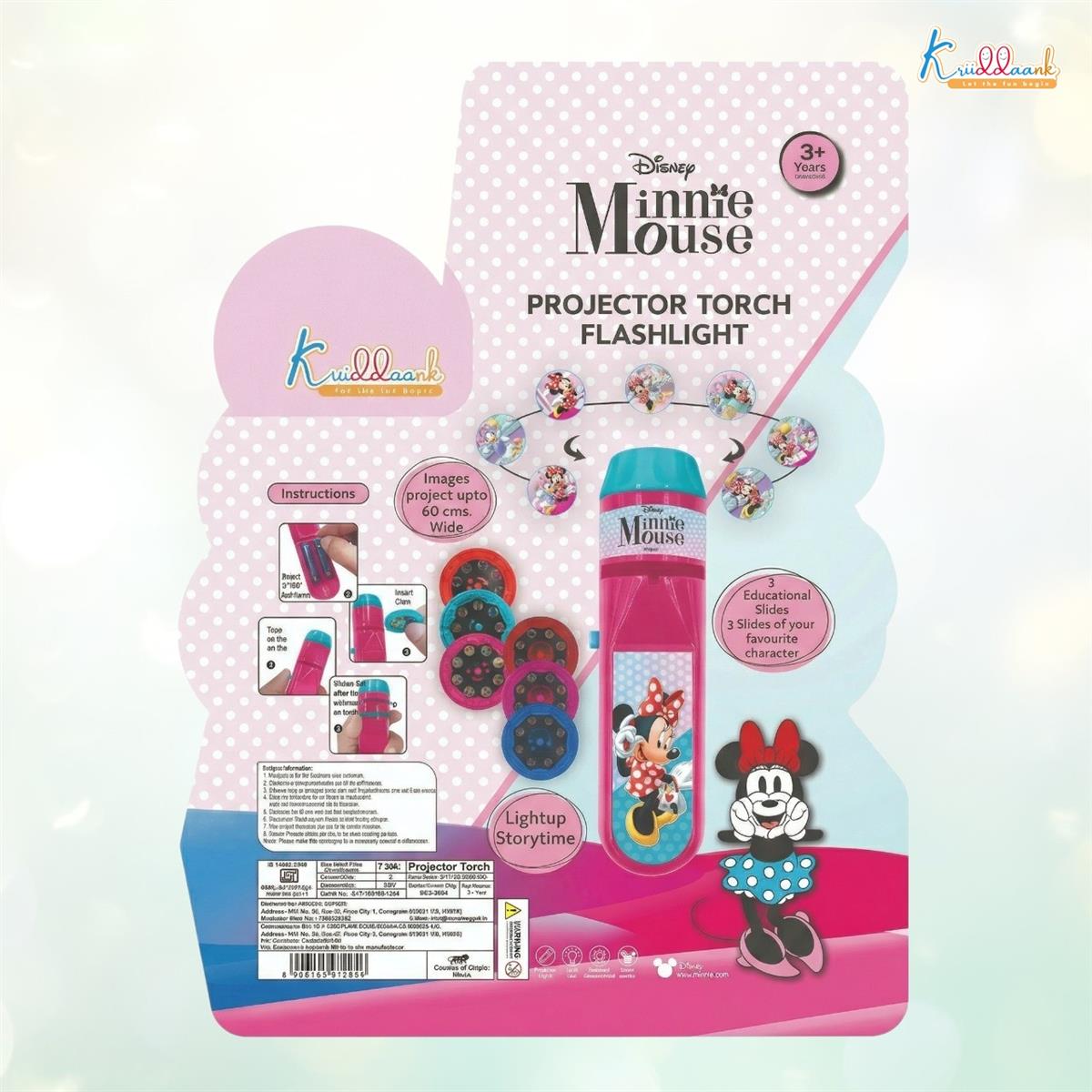 Kriiddaank Disney Minnie Mouse Projector Torch Flashlight for Kids