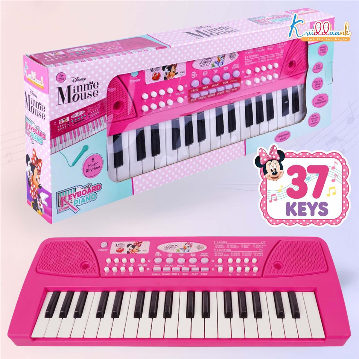 Kriiddaank Minnie Keyboard Piano for Kids - 37 Keys