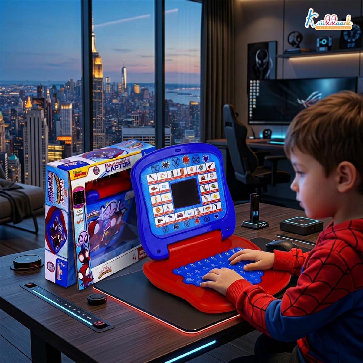 Kriiddaank Spiderman Educational Learning Laptop