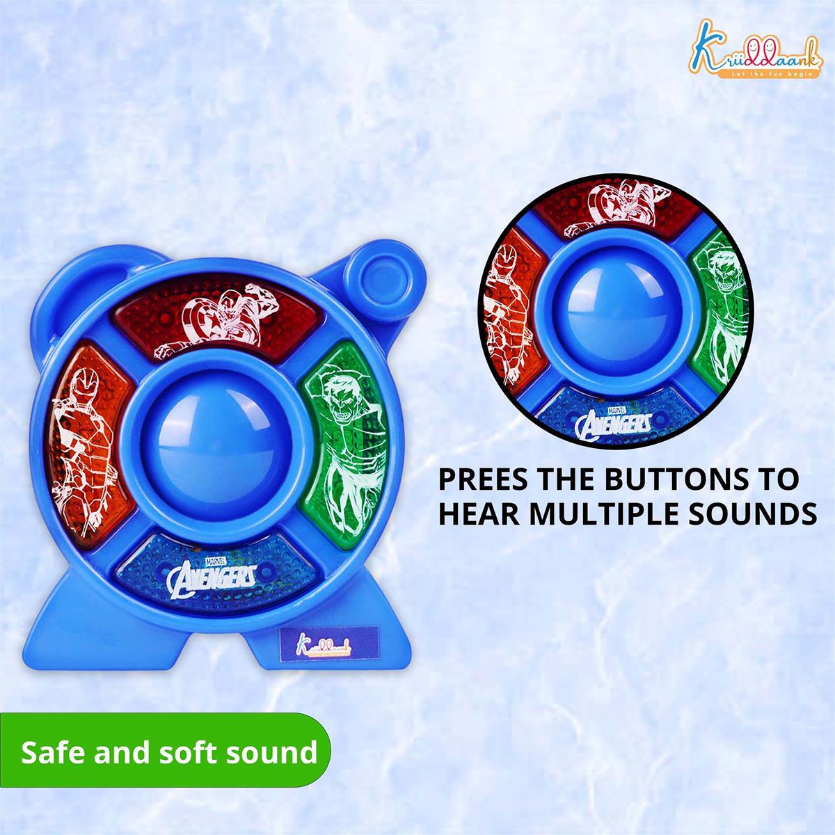 Kriiddaank Marvel Avengers Theme Music Set - Star Shaped Guitar Toy for Kids with Lights & Sounds