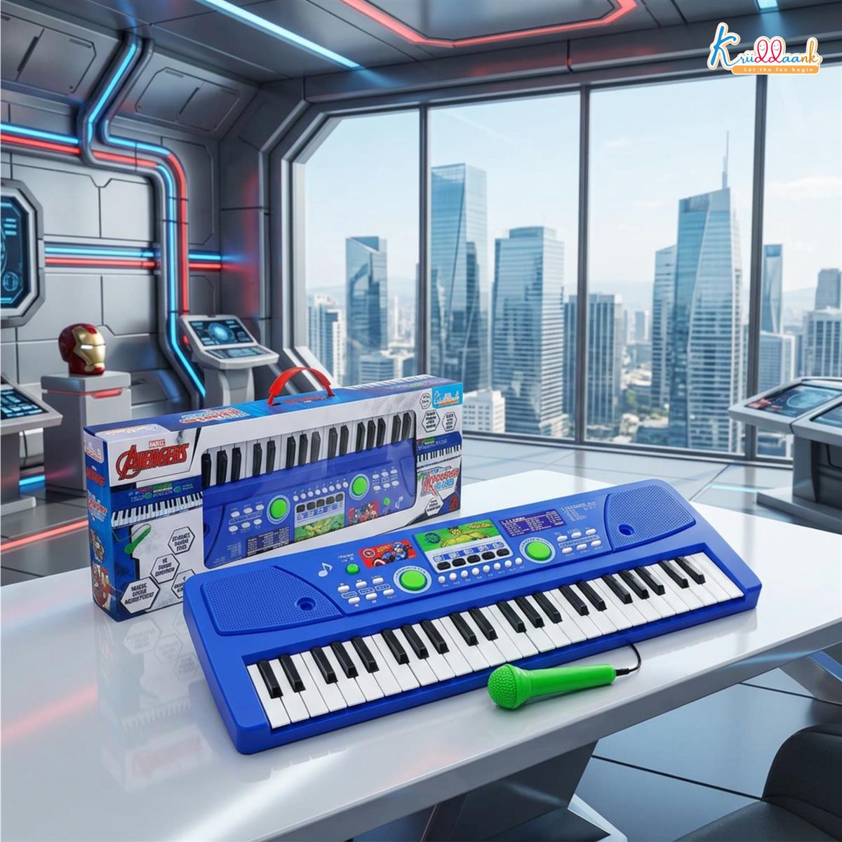 Kriiddaank Marvel Avengers Keyboard Piano for Kids - 50 Keys