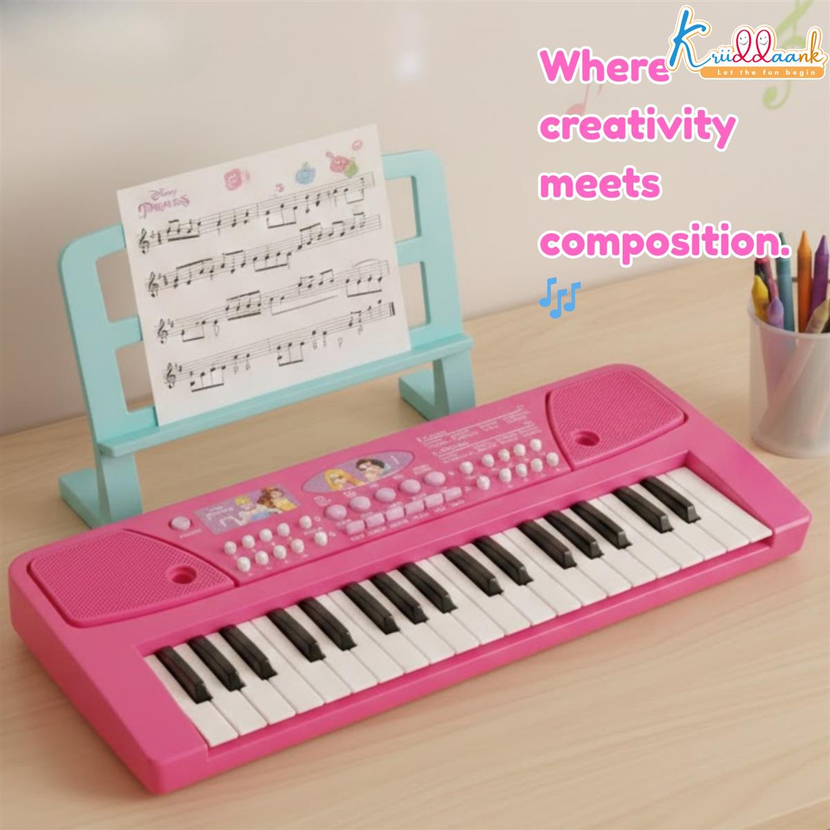Kriiddaank Princess Keyboard Piano for Girls - 37 Keys
