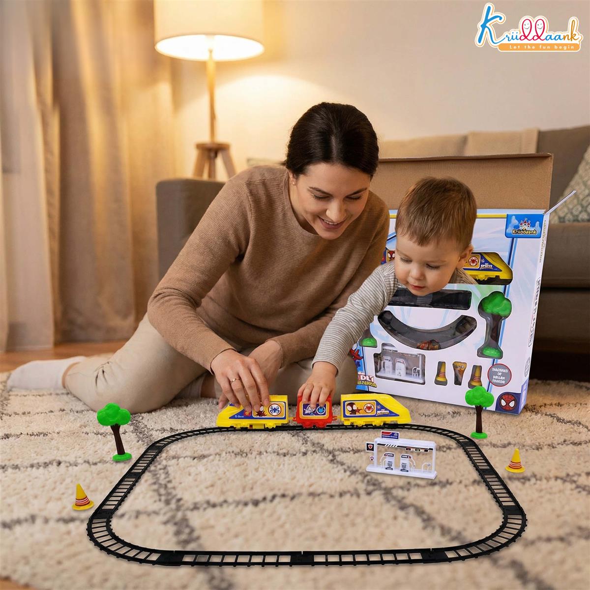 Kriiddaank Spiderman Bullet Train Set for Kids