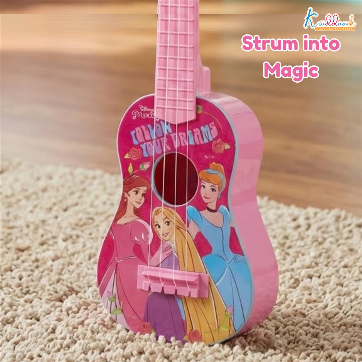 Kriiddaank Disney Princess Theme Big Guitar Toy for Girls