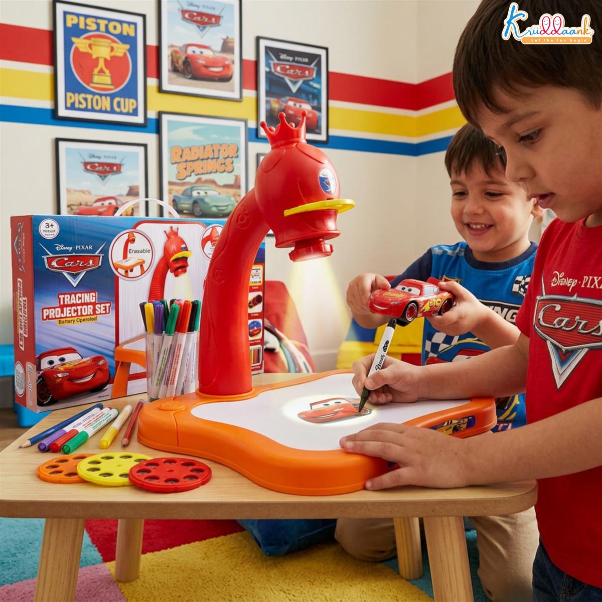 Kriiddaank Pixar Cars Tracing Projector Set for Kids