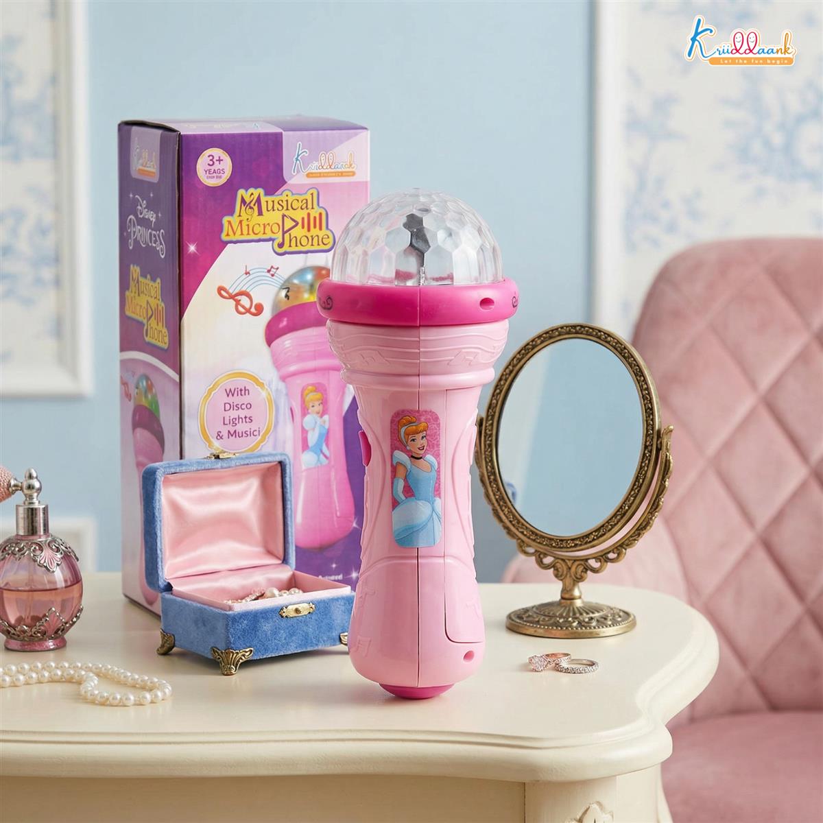 Kriiddaank Disney Princess Musical Microphone for Kids - Pink