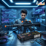Kriiddaank AK-47 Style Toy Rifle - Realistic Battery Operated Soft Bullet Blaster with Lights, Sound & Bayonet