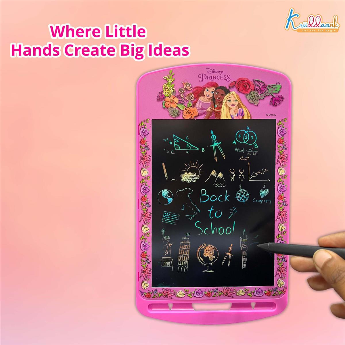 Kriiddaank Princess 10.5 Inch LCD Writing Tablet, Pink
