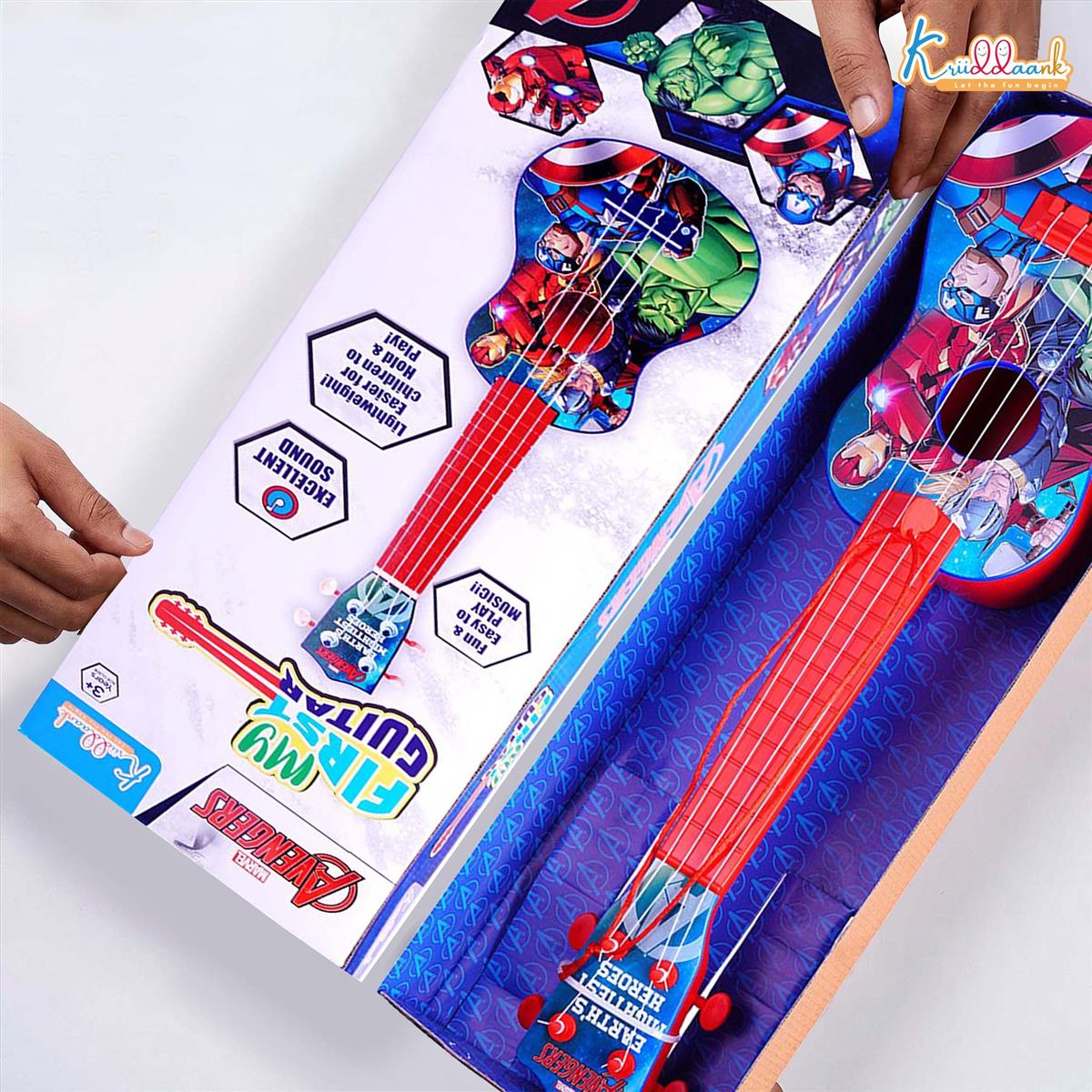 Kriiddaank Marvel Avengers Theme 4-String Guitar Toy for Kids