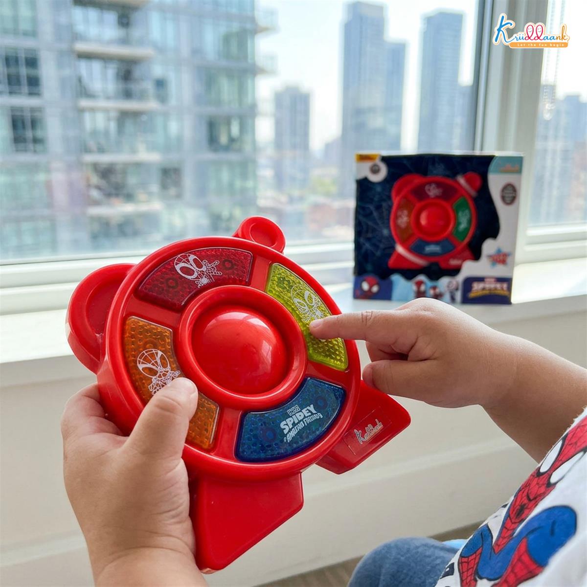 Kriiddaank Spiderman Theme Portable Music Star System for Kids â€“ Interactive Pocket