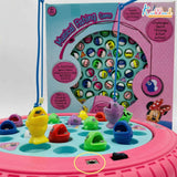 Kriiddaank Minnie Kriiddaank Mouse Musical Fishing Game - Rotating Battery Operated Pond with 21 Fish & 4 Fishing Poles