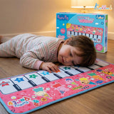 Kriiddaank Peppa Pig Piano Music Play Mat for Kids - 8 Keys & 3 Function Modes