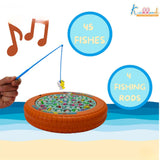 Kriiddaank Nemo Theme Musical Rotating Fishing Game for Kids Orange