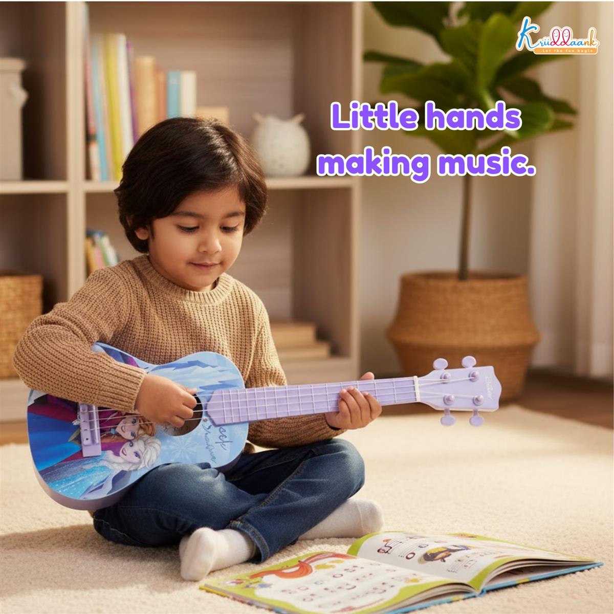 Kriiddaank Frozen Elsa & Anna Big Toy Guitar for Girls